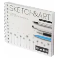 SKETCHBOOK SKETCH&ART BV,180х155 мм, 80 Л. 170 ГР. на гребне, для скетч-маркеров, Арт. 1-80-556/02