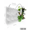 Фитомодуль BOXSAND 21 (100х65 см) с фитолампами в комплекте с горшками 1,0 литр. Цвет белый