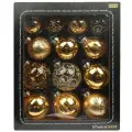 Набор стеклянных шаров Modellato - Золотой 5-7 см, 13 шт, Winter Deco, 061174