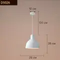 Светильник потолочный подвесной Лофт включая светодиодный источник света, теплый свет [D5026 -29см] Белый снаружи и белый внутри