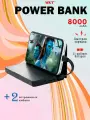 Внешний аккумулятор Power Bank WP932 8000 mAh (Встроенные провода type-c, micro usb, lighting)