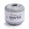 Пряжа Sparkle YarnArt, серебро - 1300, 60% полиэстер металлик, 40% полиамид, 6 мотков, 25 г, 160 м.