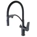 Смеситель Lemark Bronx LM3761BL для кухни, с гибким изливом, с подключением к фильтру питьевой воды, черный