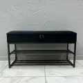 Банкетка с ящиком в прихожую для обуви 100х35х55 см STEEL MEBEL (БПЧ-006)