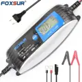 Зарядное устройство FOXSUR 6V/12V для аккумуляторов мотоциклов и автомобилей, зимний режим, водонепроницаемое, AGM, SAE разъем, EU Plug