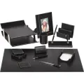Набор настольный класса люкс офисный кожаный 10 предм.21901 черный, Тайвань