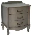 Тумбочка прикроватная Джульетта 3 ящ. (серый ясень) Вис
