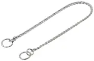 Ошейник цепь рывковая выставочная (цепочка-кобра) для собак, из особой стали, плетение Кобра 1,4 мм, длина 25 см, вес изделия 13 гр, Zoo One