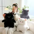 Мягкая игрушка кот бегемот / пухляш белый плюшевый 55 см