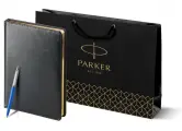 Подарочный набор: Шариковая ручка Parker Jotter ORIGINALS BLUE CT и Ежедневник черный недатированный 2076052