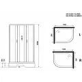 Душевая кабина Niagara NG-33294-14RBKG 120x90