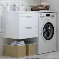 Тумба под раковину без столешницы Corozo Алиот 120, подвесная, под стиральную машину