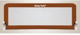 Барьер безопасности Baby Safe, коричневый, пластик, металл, текстиль