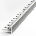 Профиль F-образный алюминиевый для плитки 10 мм гнущийся Лука ПУ13-1, длина 2,7 м, анодированный серебро 01л