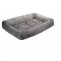 Yami-Yami Лежанка прямоугольная с валиком серая 100*70*10см
