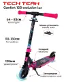 Самокат Tech Team TT COMFORT evolution lux 125 розовый со светящимися колесами