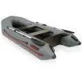 Лодка ПВХ Тайга-280(серый цвет) Диаметр борта 41, плоское дно, сплошной фанерный настил с алюминиевым Н-профилем