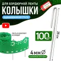 Колышки-скобы для крепления бордюрной ленты, 25см, набор 100шт