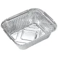 Форма для выпечки прямоугольная 15х12х4,7см, алюминиевая фольга, упаковка 50шт — одноразовые, прочные, для духовки