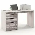 Письменный стол с тумбой, с ящиками Есэндвич S Grand Лаворо 130х60х75 см (Анкор белый/Бетон пайн экзотик)