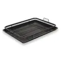 Стальной противень для запекания с решеткой-гриль Roast Masters, 36 х 45 см, черный, серия Формы для запекания, Liberty Jones, LJ0000386