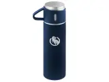Термос для напитков THEROPOD TP-7 0.5L, нержавеющая сталь, крышка-чашка, пробка винтовая с кнопкой, синий