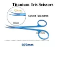 Титановые магнитные ножницы для хирургии глаз, инструмент для двойных век, офтальмологический хирургический инструмент, 105mm Curved
