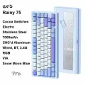 Клавиатура игровая Wob Studio Rainy 75, с подсветкой, 81 клавиша, беспроводная, лазурная