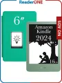 Электронная книга Amazon Kindle 11, 6, 2024, 16 Гб, без рекламы, зеленая (Matcha), с обложкой ReaderONE Light Green