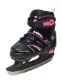 Коньки раздвижные ASE-241 black-pink S(29-32)