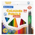 Карандаши цветные 24 цвета Brauberg Premium (L=176мм + 2 чернографитных карандаша, пластик) (181937), 6 уп.
