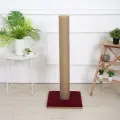 Когтеточка для кошек IvPet Столбик большой, 103*40, Джут, микровелюр, IvPetRoom, бордовый