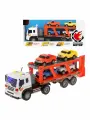 Машинка инерционная Автовоз и 4 пикапа в комплекте Пламенный мотор