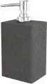 Дозатор для мыла Fora Stone Black настольный полирезин черный (For-STN021BL)