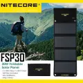 Оригинальная портативная солнечная панель NITECORE FSP30, 30 Вт, водонепроницаемая маленькая солнечная батарея, USB-C PD, 18 Вт, быстрое зарядное устройство для телефона, кемпинга, пешего туризма
