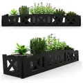 Ящик для цветов, балконный ящик, кашпо Тироль, 130 см, черный