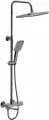 Душевая система Belz B24672-3 320x210 мм, со смесителем, оружейная сталь матовый