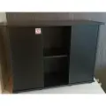 Тумбочка под аквариум двухдверная с открытым отсеком 1000х400х750 Черная(Push to open)