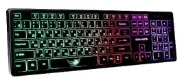 Клавиатура Диалог KGK-17U black игровая Gan-Kata 104кл. RGB подсветка - чёрная 1.6м