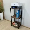 Тумба под принтер WALMI REX 45x30x95 (орех) LOFT, основание металл.