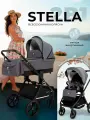 Коляска 2 в 1 для новорожденных Sweet Baby Stella Dark Grey с сумкой для мамы