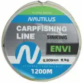Nautilus Envi Fluoro green леска 1200м 0,309мм прочность 8,1 кг для ловли хищной рыбы
