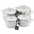 Набор посуды Кухар Лотос Классика 8пр. метал. кр. нержавеющая сталь, для всех типов плит