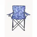 Стул туристический складной в чехле с подстаканником, до 110 кг, синий камуфляж
