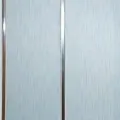 Панель ПВХ для потолка ванной, туалета, балкона, лоджии 2-х секционная голубая/хром полоса 1500х200х8мм 6шт.