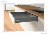 Ящик HETTICH InnoTech Atira полного выдвижения с механизмом Push to Open, (Высота) H70 мм (7см), длина NL4270 (47 cм), без рейлинга, цвет антрацит, (V 1) 9245438