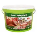 Влагостойкий лак для стен, камню и дереву White House, акриловая быстросохнущая краска без запаха, бесцветный 9 кг