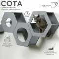 Полка для кошек настенная на стену Котомото / настенный игровой комплекс для кошек