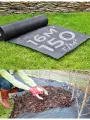 Геотекстиль от сорняков для сада и дорожек 150гр/м2, размер 10х1,6 м, цвет черный