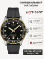 Наручные часы TISSOT, черный, серебряный